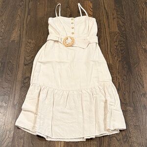 Rails Cream Casual Dress with Belt